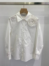 Load image into Gallery viewer, White rose blouse