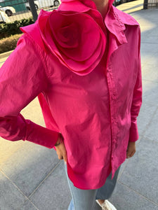 Fuchsia cotton blouse