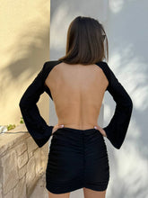 Load image into Gallery viewer, Black backless dress