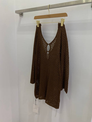 Knitted brown dress