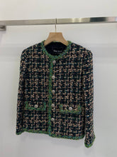 Load image into Gallery viewer, Green tweed blazer