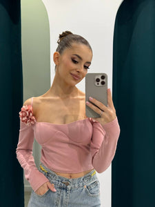 Pink flower top