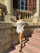 Load image into Gallery viewer, Mini off-shoulder lace dress