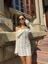 Load image into Gallery viewer, Mini off-shoulder lace dress