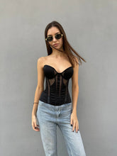 Load image into Gallery viewer, Black mesh corset