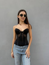 Load image into Gallery viewer, Black mesh corset