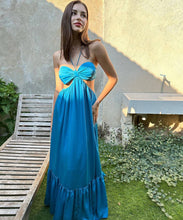 Load image into Gallery viewer, Maxi cut-out blue dress