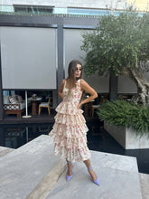 Load image into Gallery viewer, Floral print ruffle tiered  dress