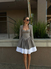 Load image into Gallery viewer, Grey dress with bolero jacket