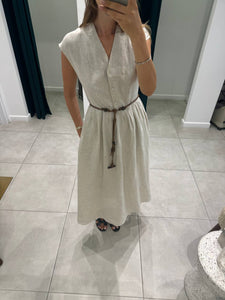 Linen midi dress