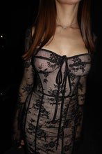 Load image into Gallery viewer, Black  lace bodycon dress