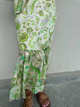 Load image into Gallery viewer, Linen green midi dress