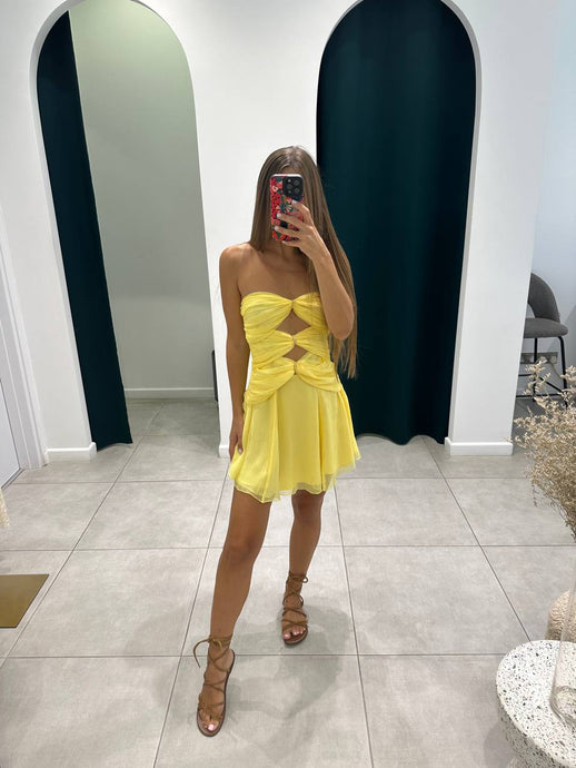 Mini yellow dress