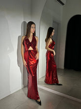 Load image into Gallery viewer, Red sequin dress