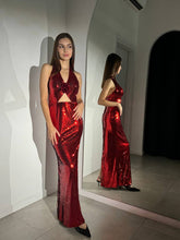 Load image into Gallery viewer, Red sequin dress