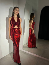 Load image into Gallery viewer, Red sequin dress