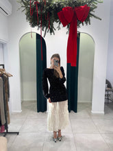 Load image into Gallery viewer, Black sequin midi dress