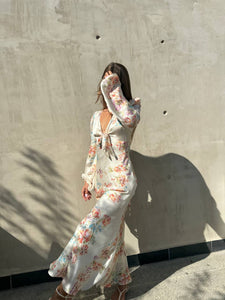 Romantic floral  midi dress