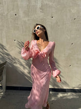 Load image into Gallery viewer, Blossom pink midi dress