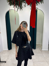 Load image into Gallery viewer, Black tweed cardigan with dress