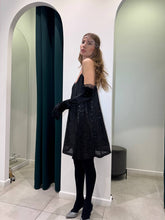 Load image into Gallery viewer, Sequin-embellished black dress