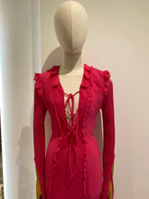 Load image into Gallery viewer, Fuchsia maxi mesh dress