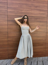 Load image into Gallery viewer, Khaki midi dress