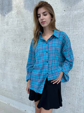 Load image into Gallery viewer, Blue oversized shirt