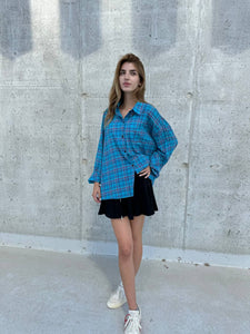 Blue oversized shirt