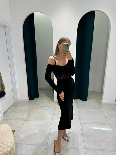 Off shoulder midi dress