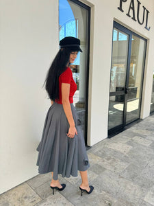 Grey rose skirt